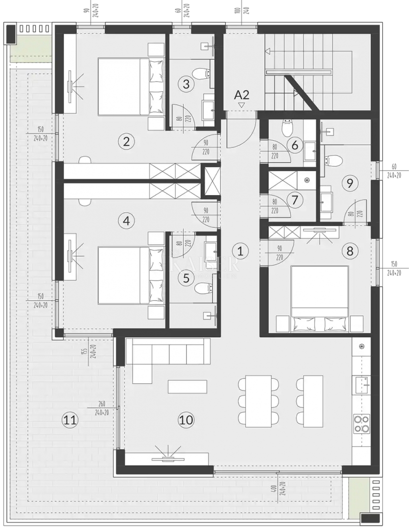 Istria, Medolino - appartamento di lusso 130m2 con garage