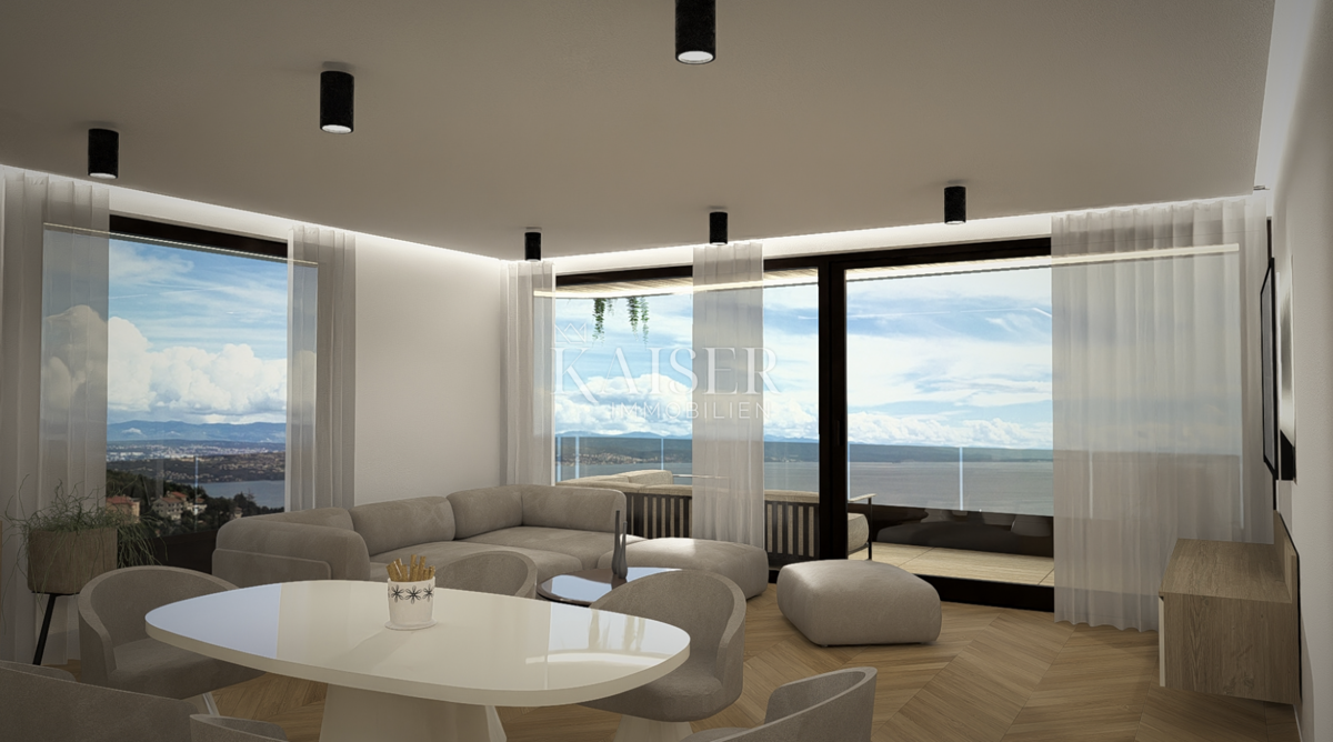 Opatija - Ičići, esclusivo appartamento con tre camere da letto e vista panoramica sul mare