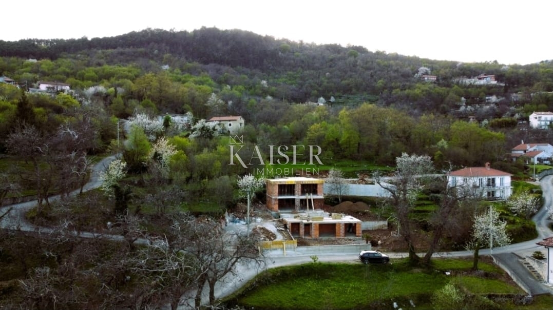 Lovran – due case in costruzione con vista panoramica sul Quarnero