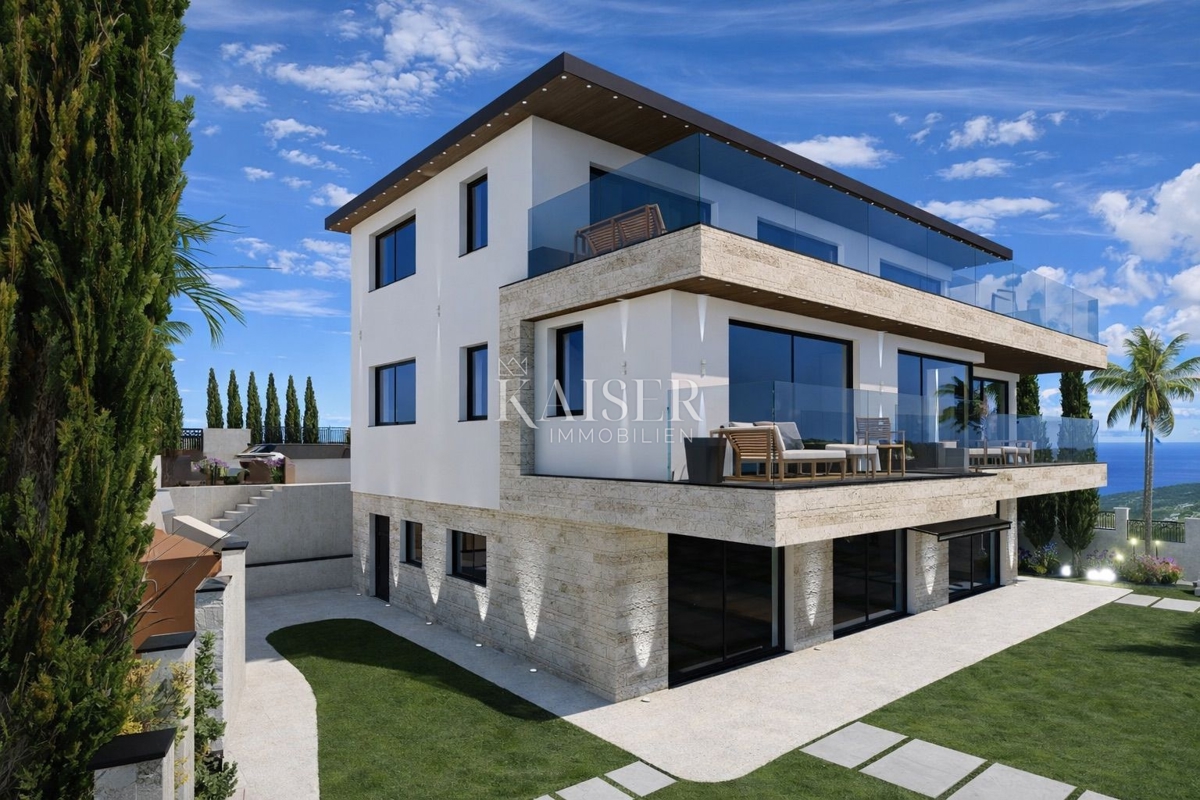 Opatija, Pobri – Residenza di lusso con vista panoramica sul mare