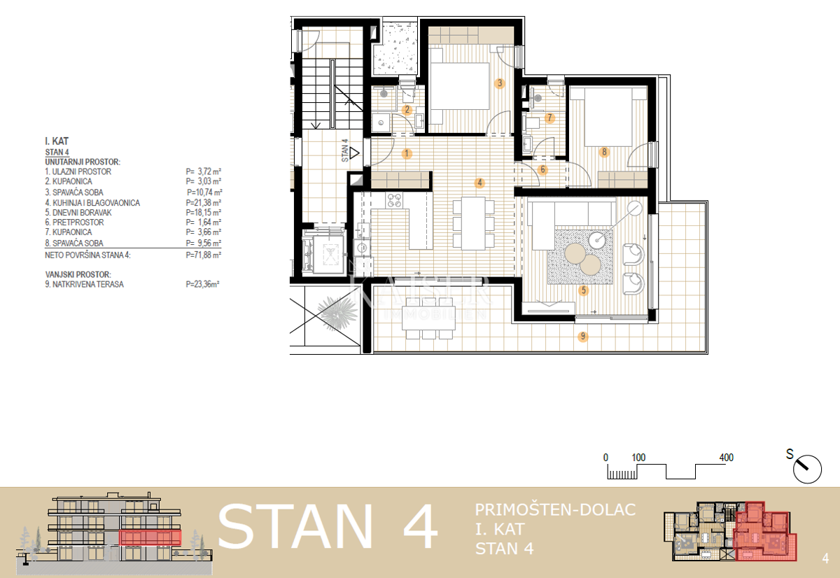 Appartamento Primošten, 83,26m2