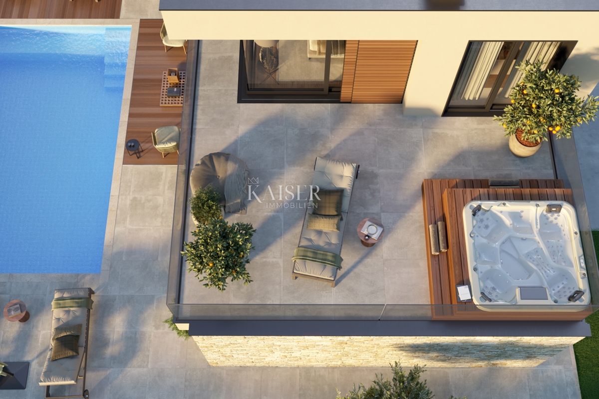 Parenzo, Kaštelir, villa moderna con vista mare