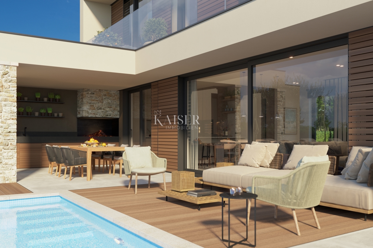 Parenzo, Kaštelir, villa moderna con vista mare
