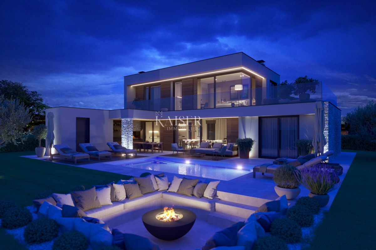 Parenzo, Kaštelir, villa moderna con vista mare