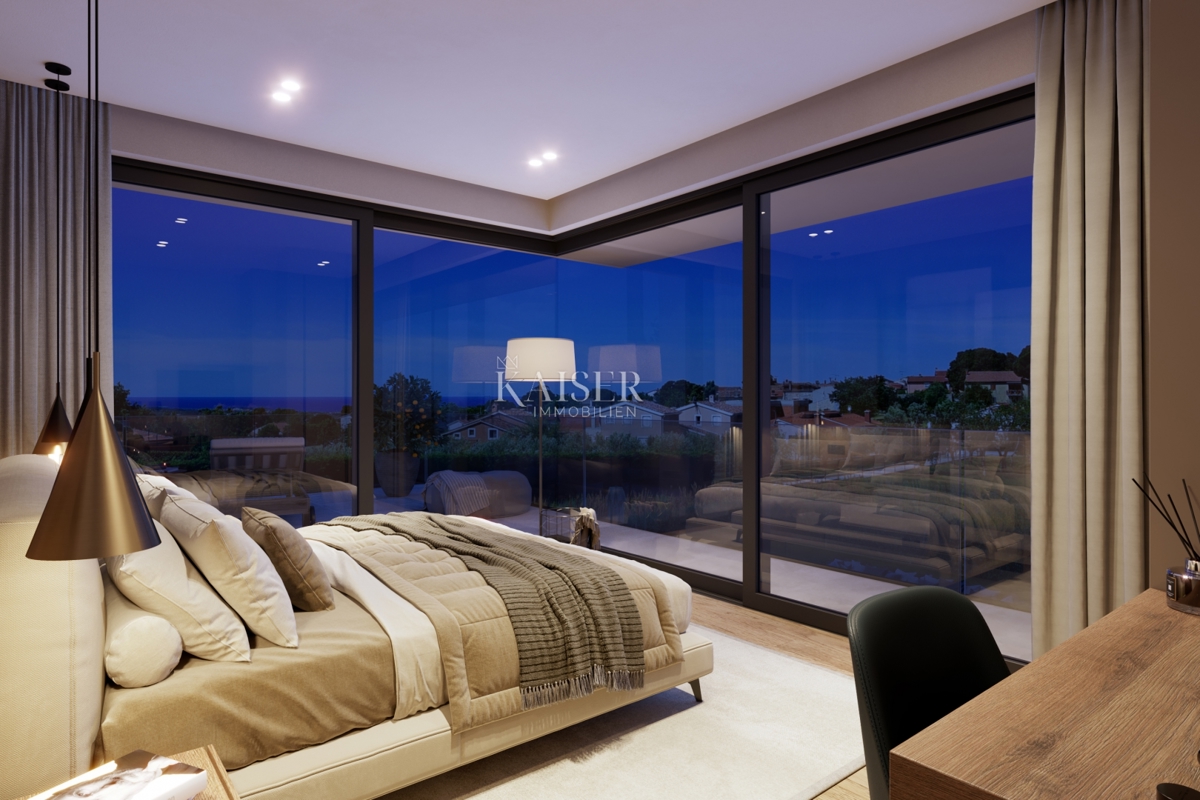 Parenzo, Kaštelir, villa moderna con vista mare