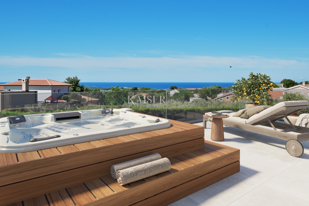 Parenzo, Kaštelir, villa moderna con vista mare