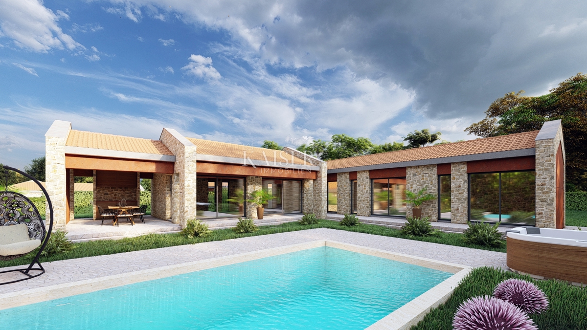 Istria, zona Montona, permesso per costruire una casa con piscina