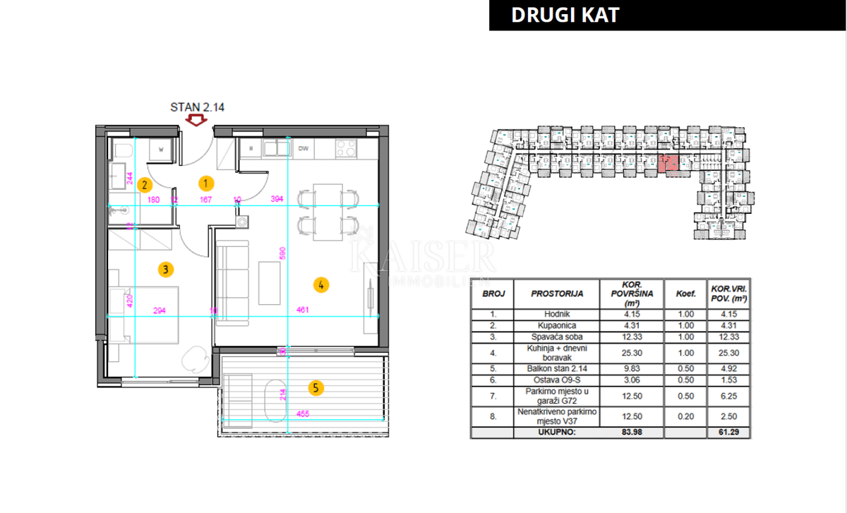 Istria, Umago - appartamento funzionale monolocale in nuova costruzione, 46m5, secondo piano, con garage