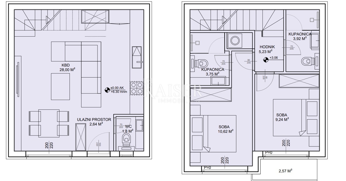 Appartamento Sveti Petar na Moru, Sveti Filip I Jakov, 79,80m2