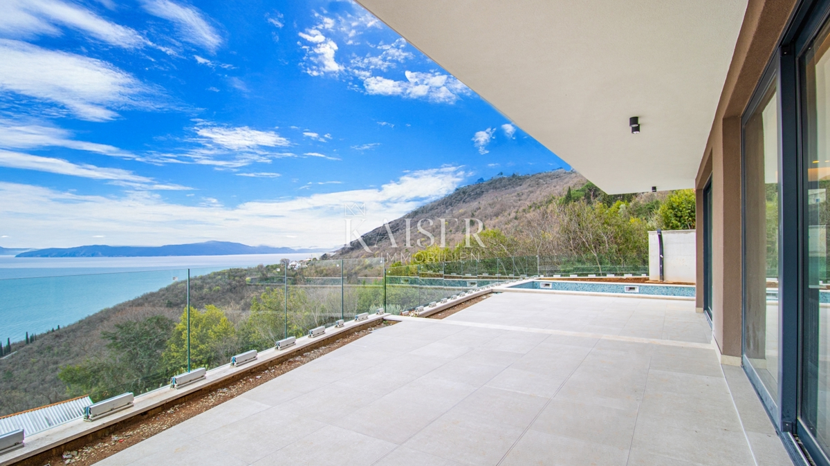 Lovran, Medveja, bellissima villa con vista spettacolare e piscina