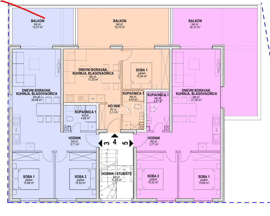 Pag, Povljana - appartamenti in un nuovo edificio, a 180 m dalla spiaggia