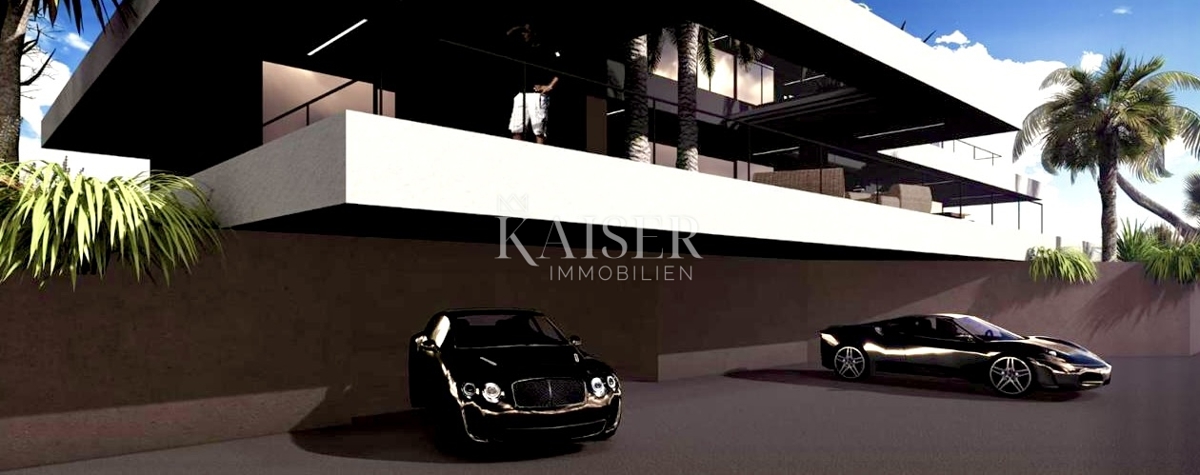 Opatija, Kolavići – Terreno edificabile con permesso di costruzione per una villa di lusso