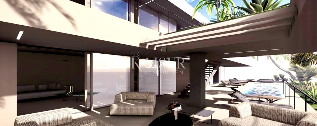 Opatija, Kolavići – Terreno edificabile con permesso di costruzione per una villa di lusso