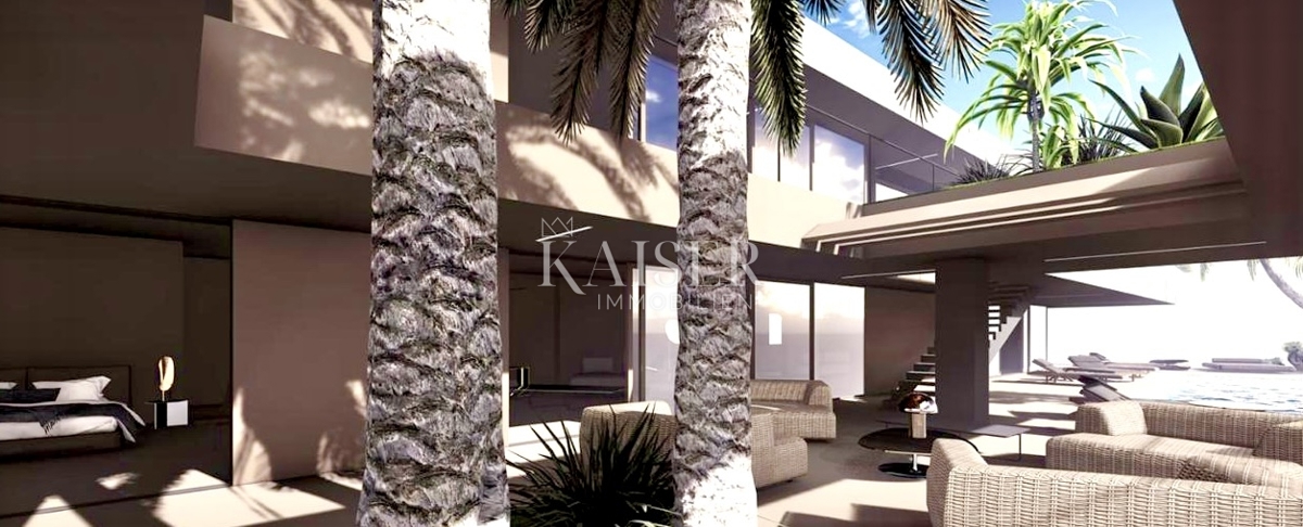 Opatija, Kolavići – Terreno edificabile con permesso di costruzione per una villa di lusso