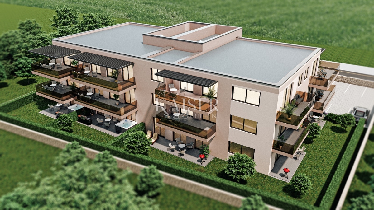 Istria - Parenzo, appartamento con due camere da letto e giardino a 2 km dal mare