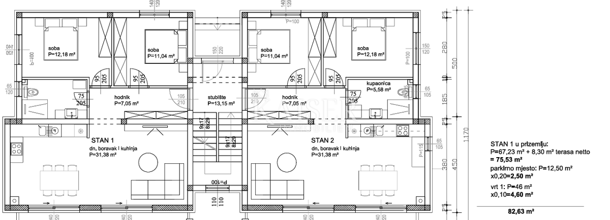 Zara, Sukošan - appartamento al piano terra con giardino, a 200 m dal mare