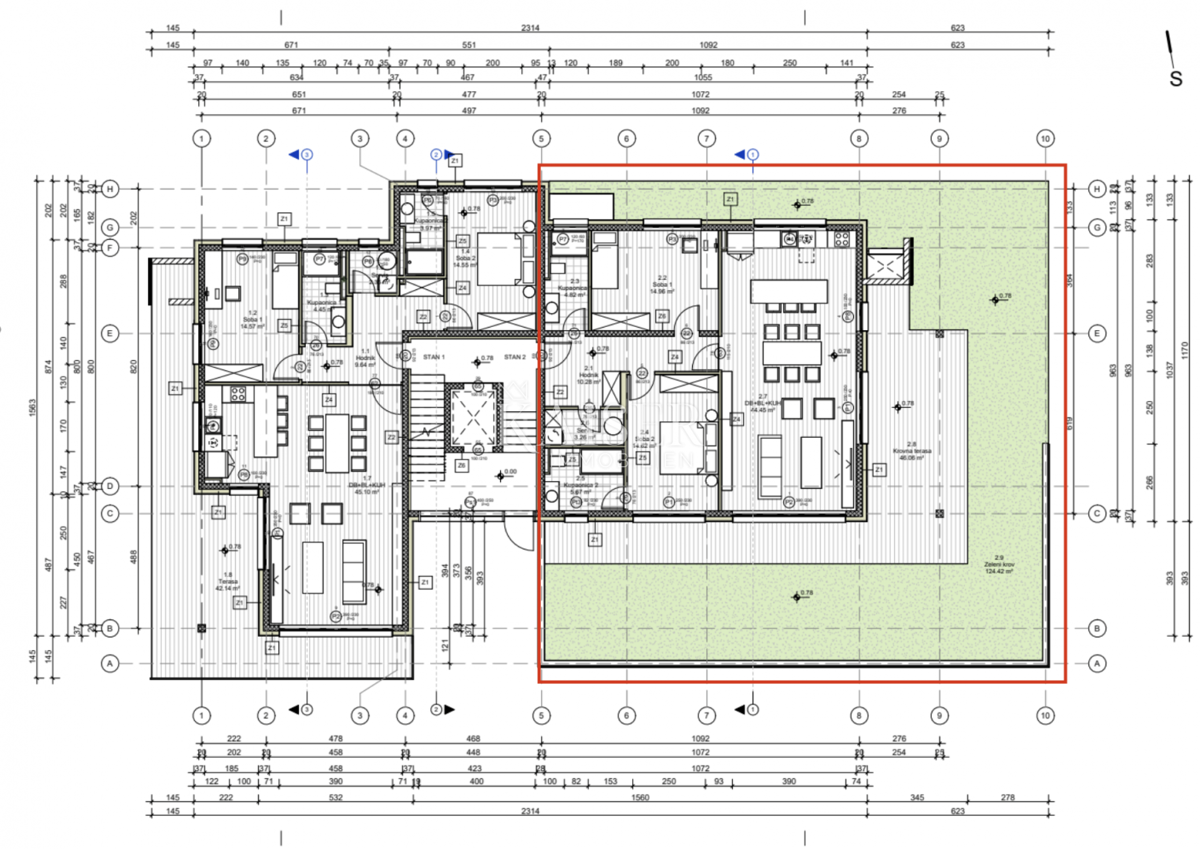 Appartamento Bivio, Rijeka, 208m2