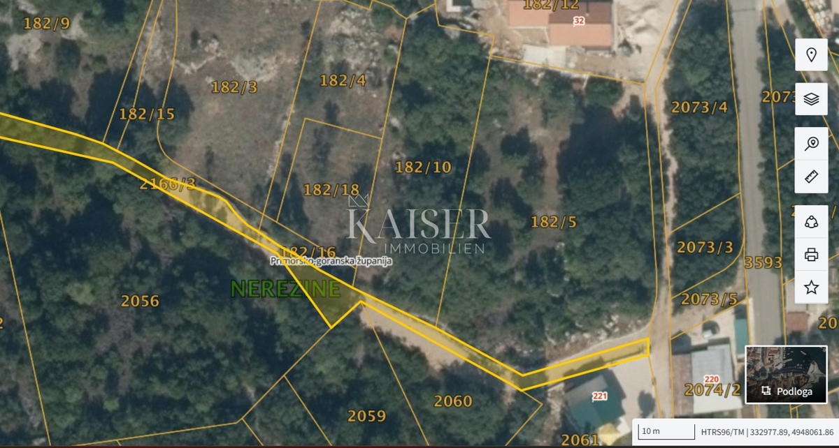 Lussinpiccolo, Nerezine - bellissimo terreno edificabile di 640 m2