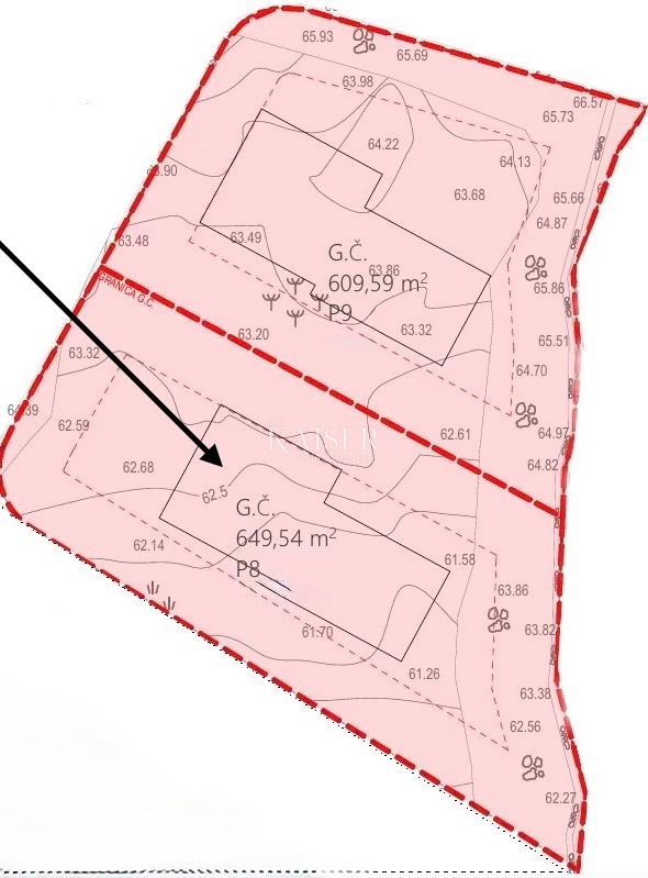 Isola di Krk, Krk, terreno edificabile con vista