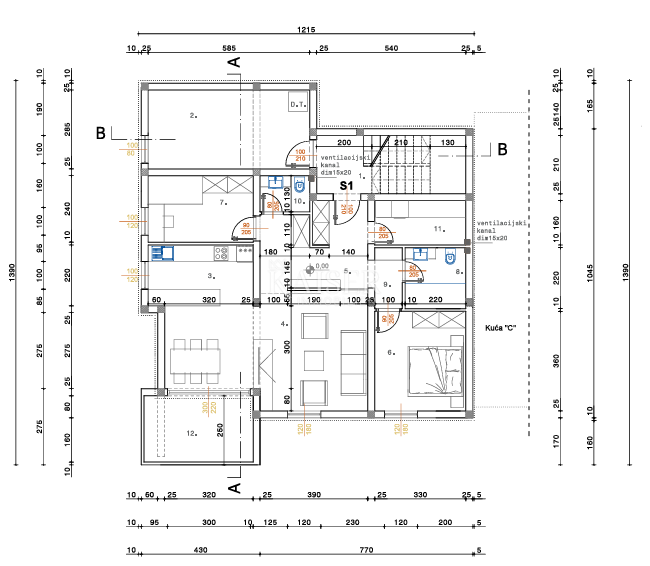 Appartamento Drenova, Rijeka, 112m2