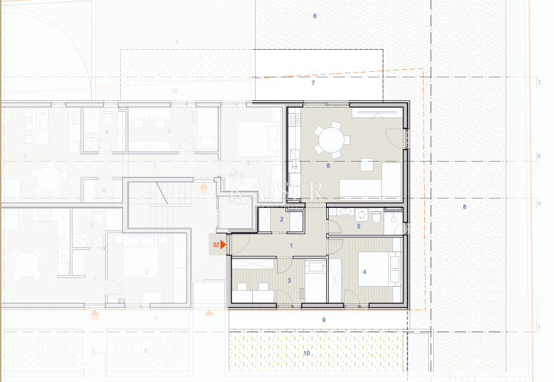 Kaštel Sućurac, Spalato - Moderno appartamento (S2) al piano terra con ampio giardino privato