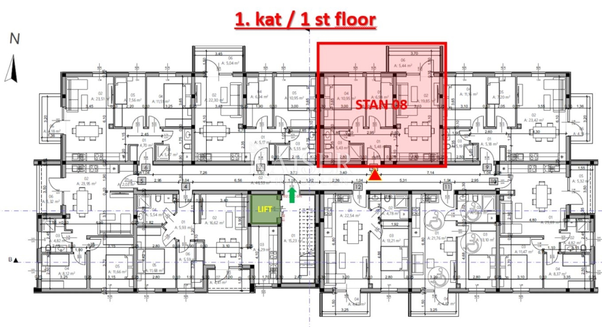 Istria, Pola - appartamento di 52 m2 in un nuovo edificio in un'ottima posizione