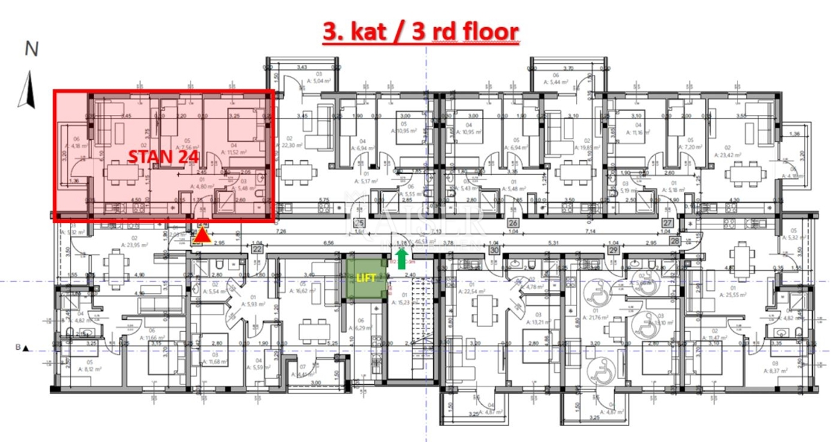 Istria, Pola – moderno appartamento con due camere da letto di 54 m² e balcone