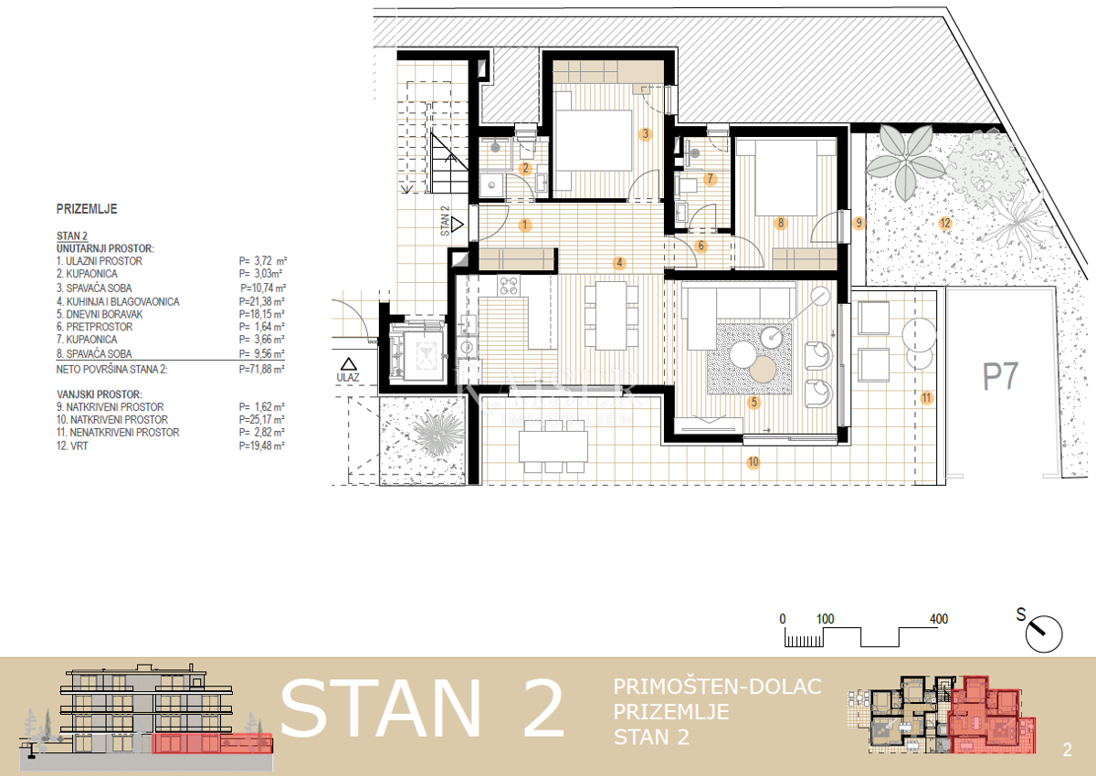 Appartamento Primošten, 83,26m2