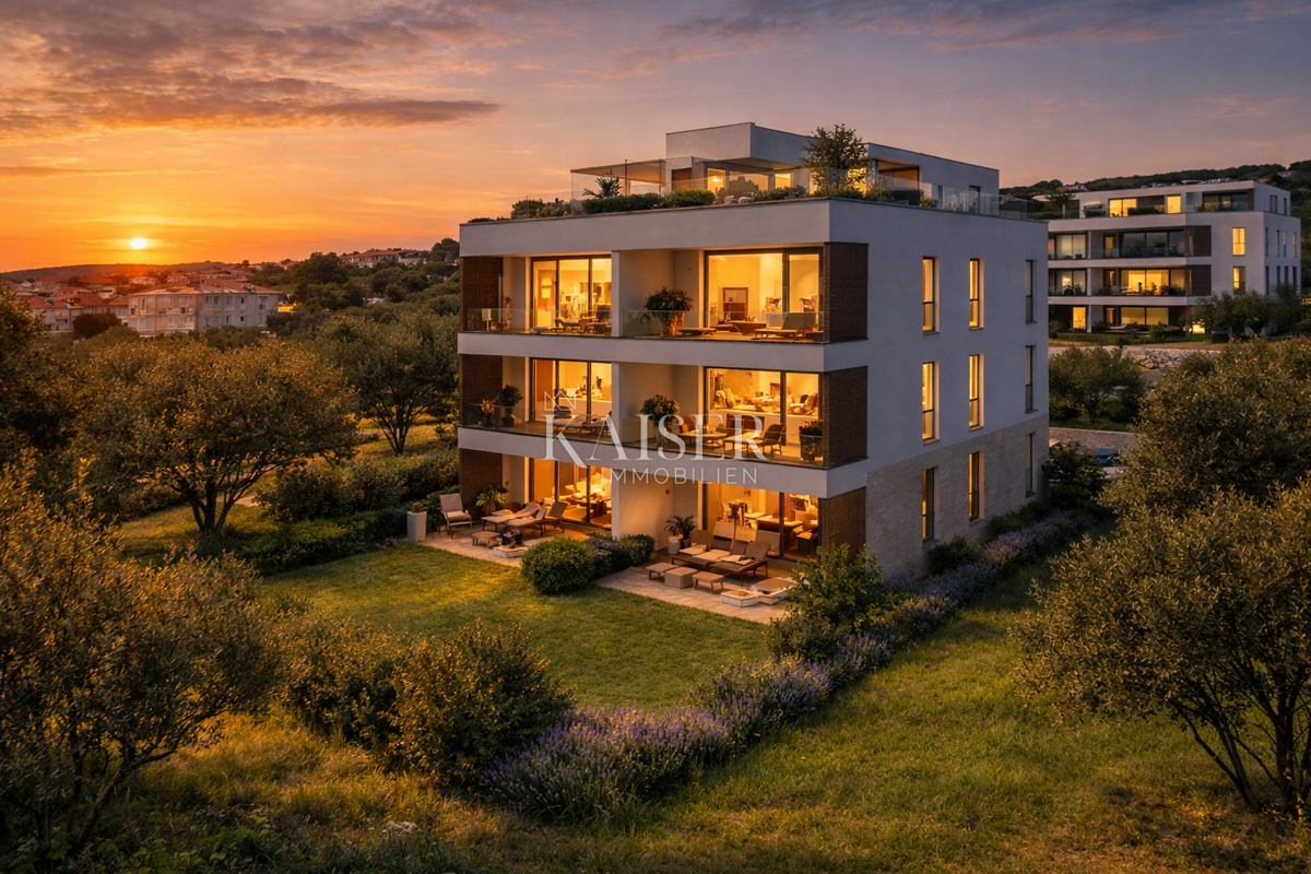 Zadar, Sveti Filip i Jakov – Edificio 1, Appartamento A1 con 2 camere da letto, giardino privato e vista mare (151,86 m²)