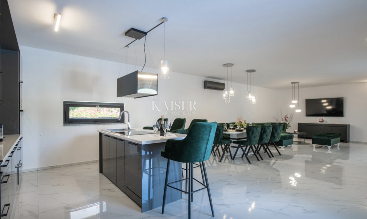 Labin - nuova costruzione con piscina, 190 m2