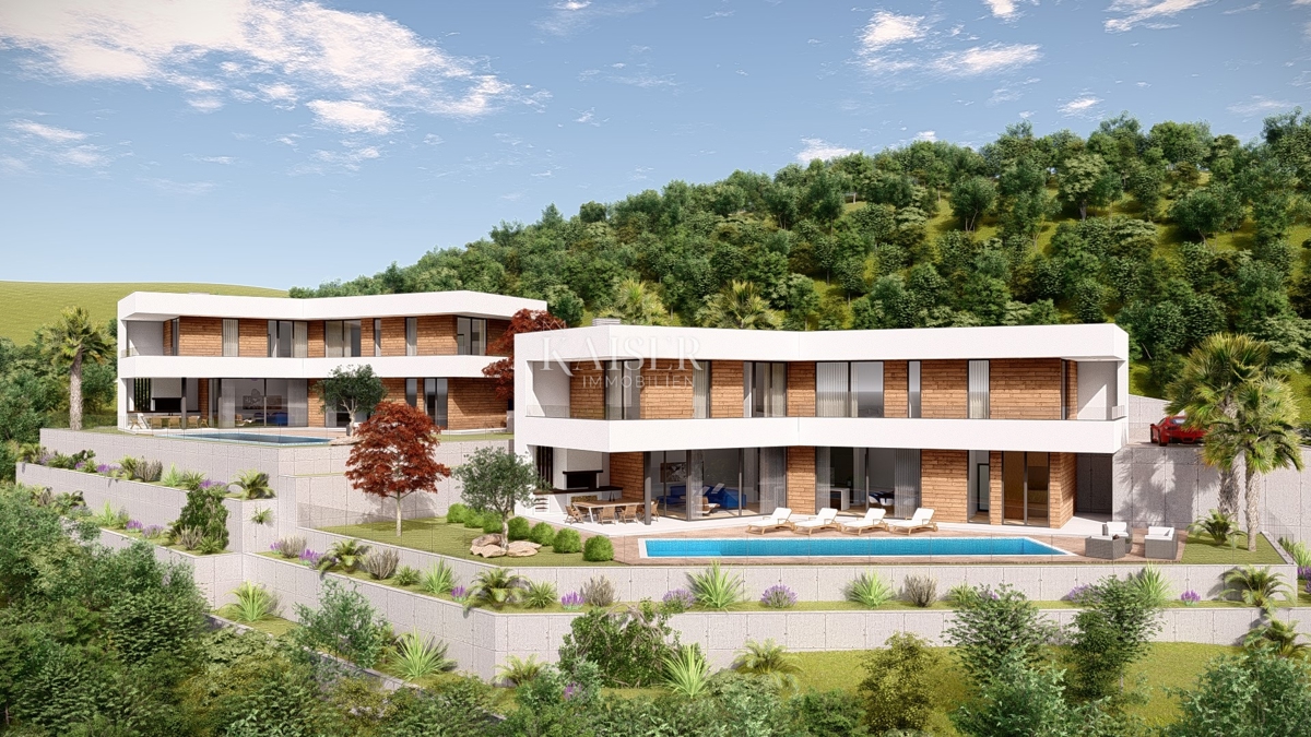 Mošćenička Draga - terreno con vista mare, 1.215 m2