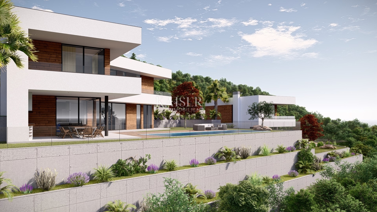 Mošćenička Draga - terreno con vista mare, 1.215 m2