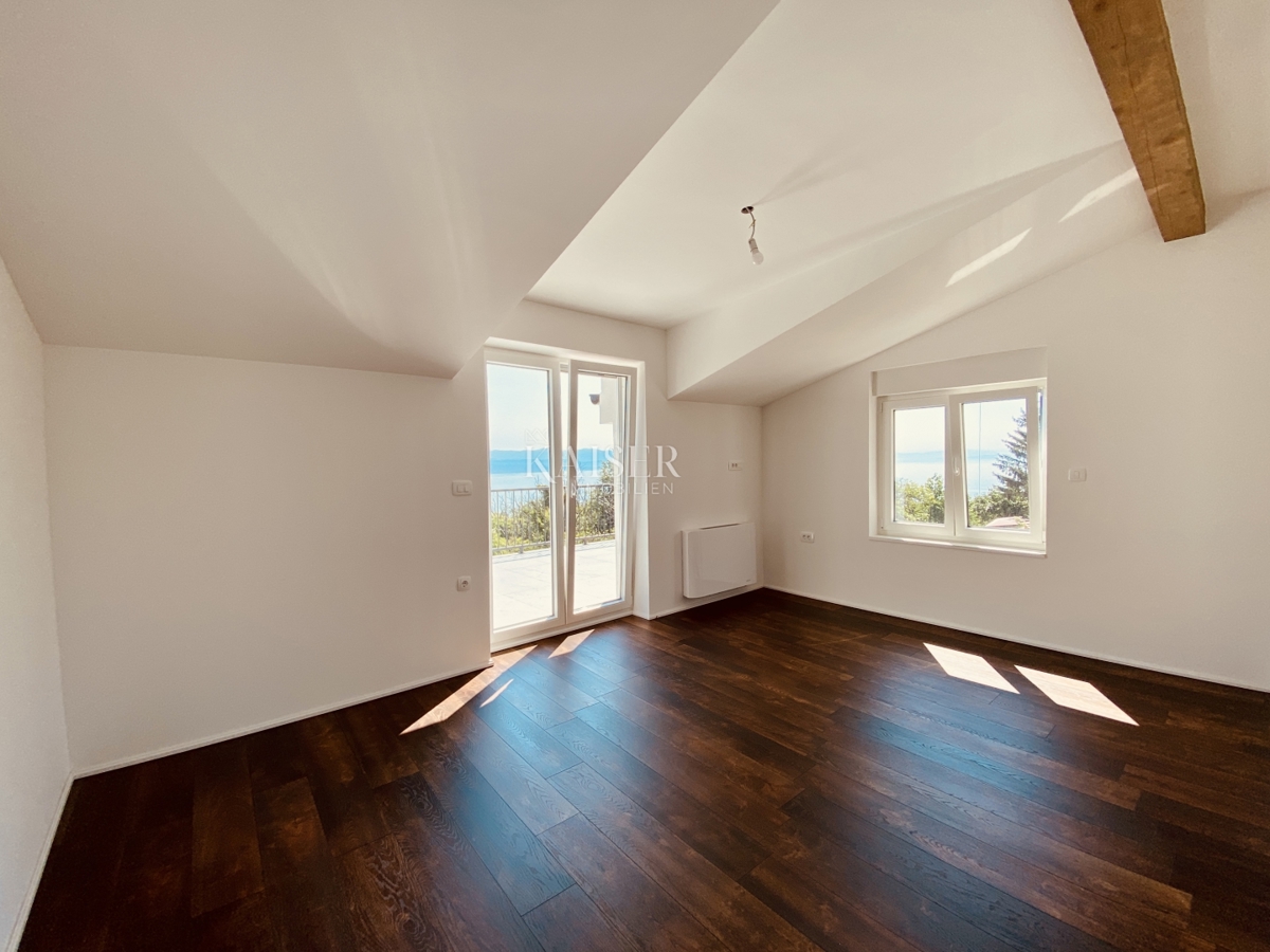 Lovran, Oprič - Appartamento di nuova costruzione con ampie terrazze e bellissima vista