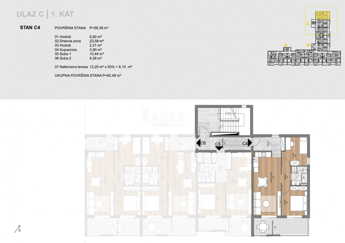 Albona, centro - appartamento con 2 camere da letto e terrazza, 63 m2