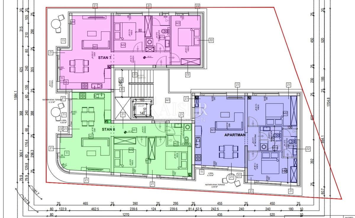 Appartamento Sveti Petar na Moru, Sveti Filip I Jakov, 86,61m2