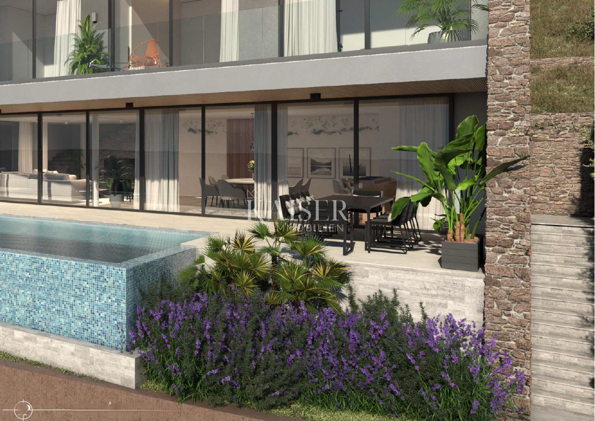 Istria, Buie, dintorni - villa 280m2 con piscina a sfioro e splendida vista 