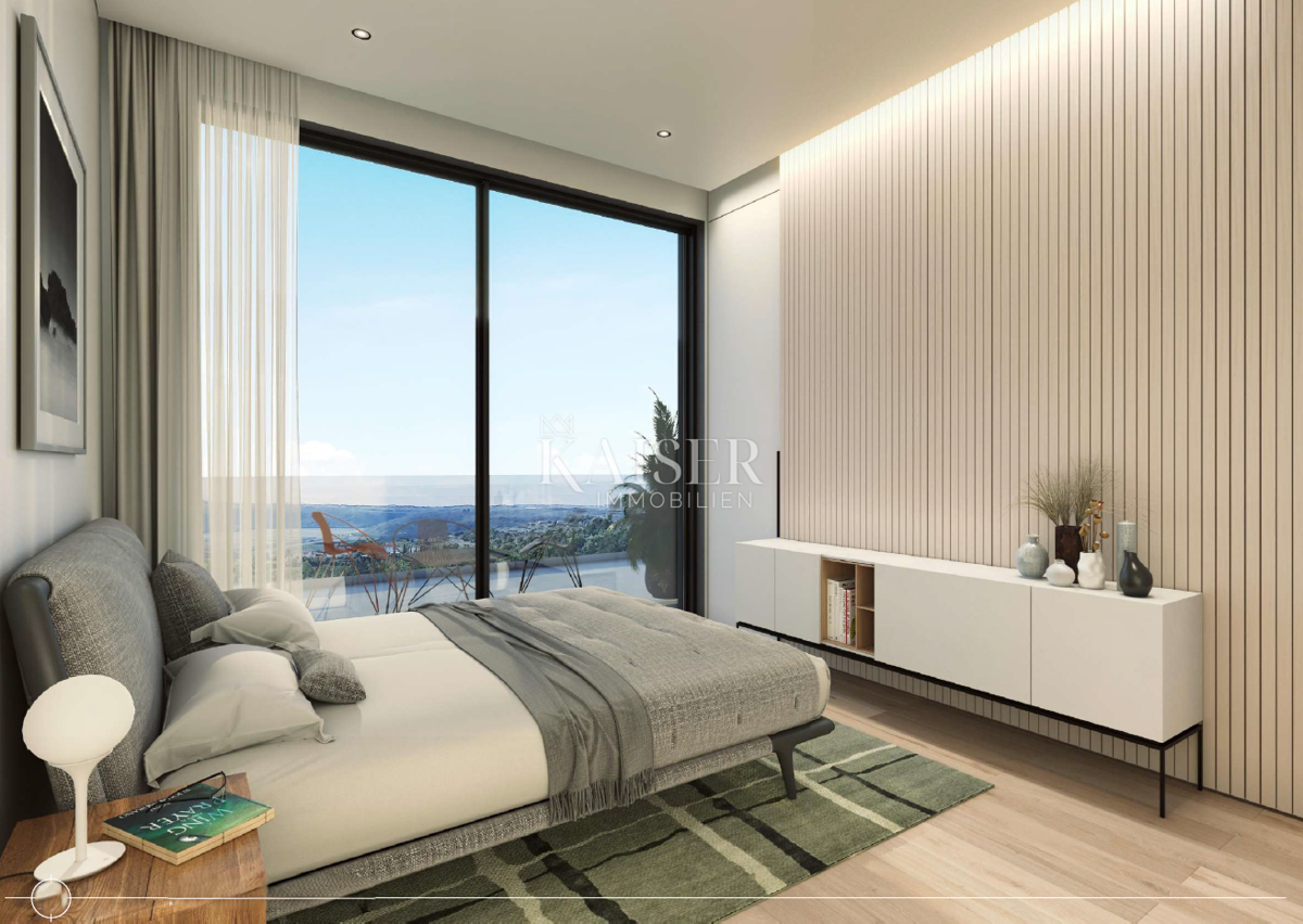 Istria, Buie, dintorni - villa 280m2 con piscina a sfioro e splendida vista 