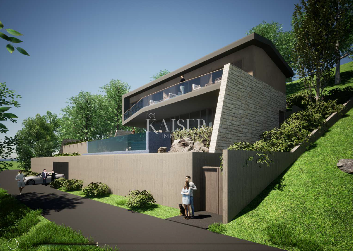 Istria, Buie, dintorni - villa 280m2 con piscina a sfioro e splendida vista 