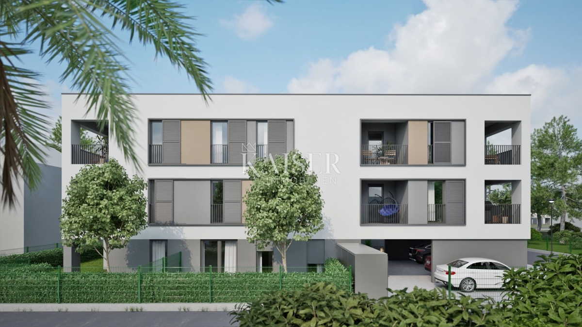 Zara, Ričine, appartamento con due camere da letto 82 m2 con giardino, nuova costruzione