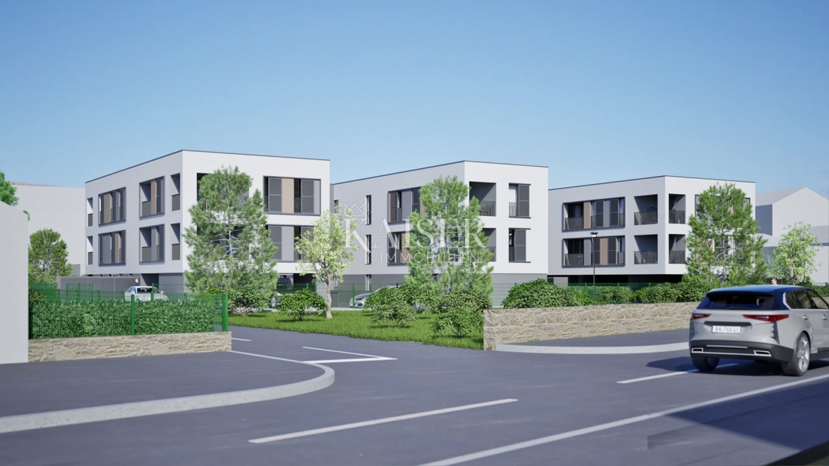 Zara, Ričine, appartamento con due camere da letto 82 m2 con giardino, nuova costruzione