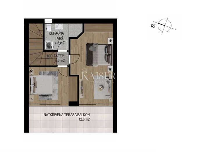 Crikvenica - casa 70m2 con piscina e vista mare