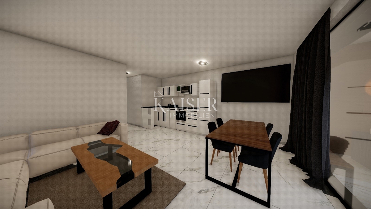 Zara, Vir - appartamento in un nuovo edificio a 400 m dal mare con vista