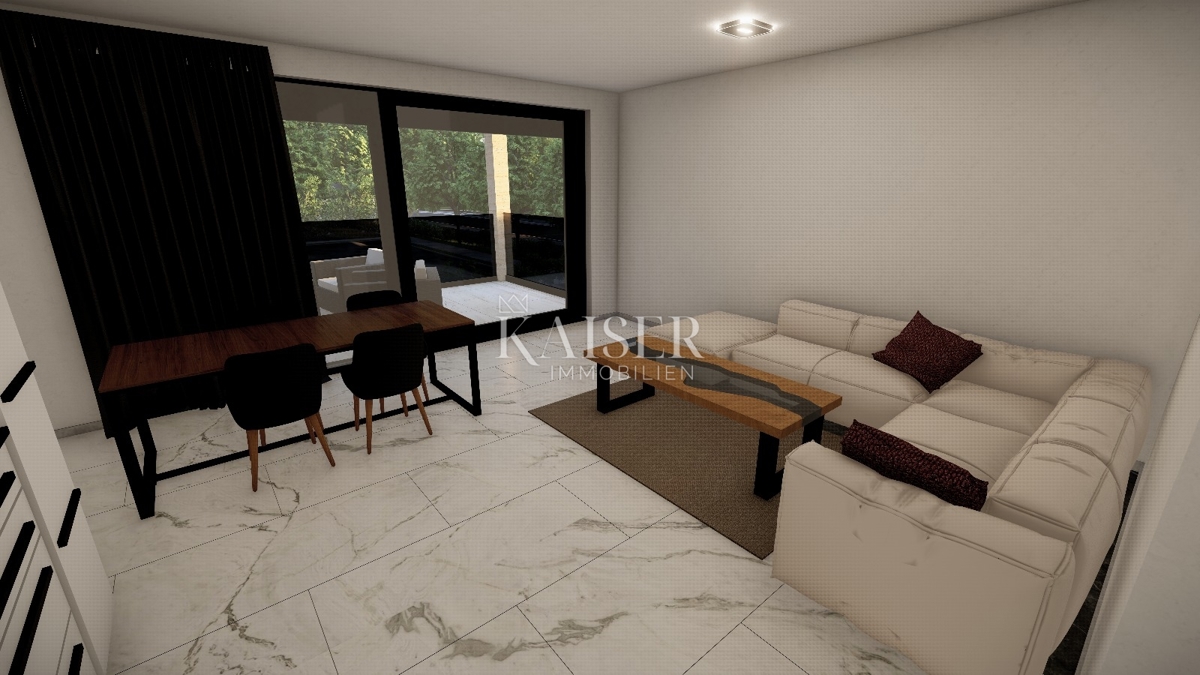 Zara, Vir - appartamento in un nuovo edificio a 400 m dal mare con vista