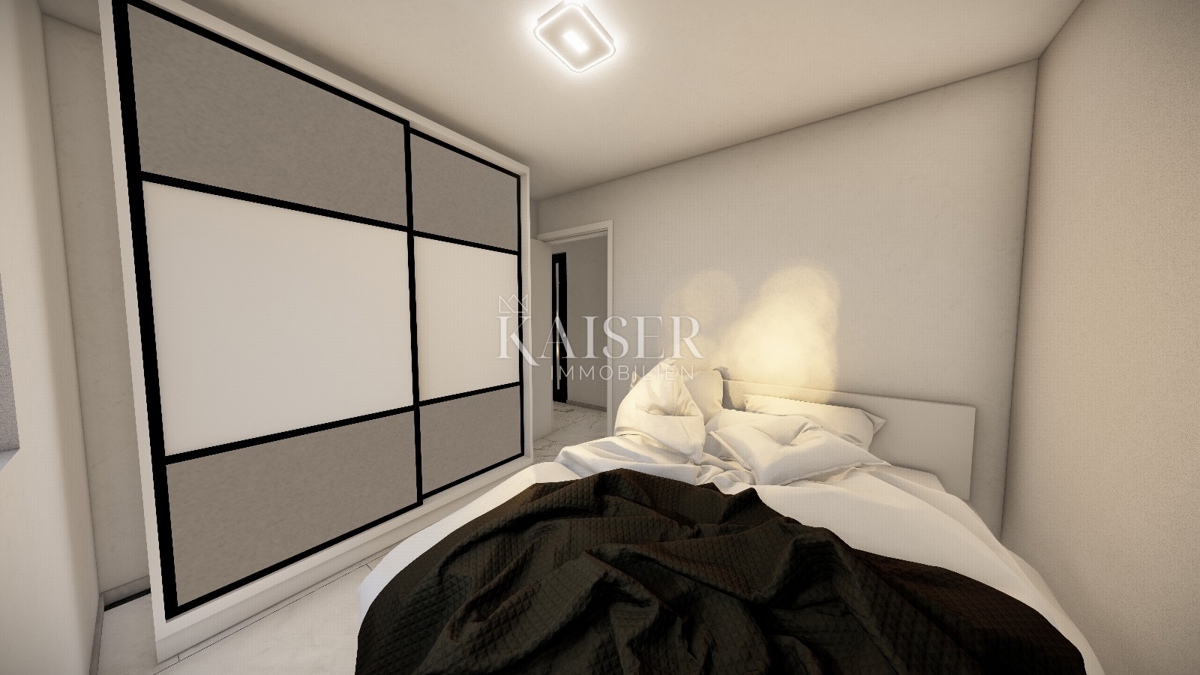 Zara, Vir - appartamento in un nuovo edificio a 400 m dal mare con vista