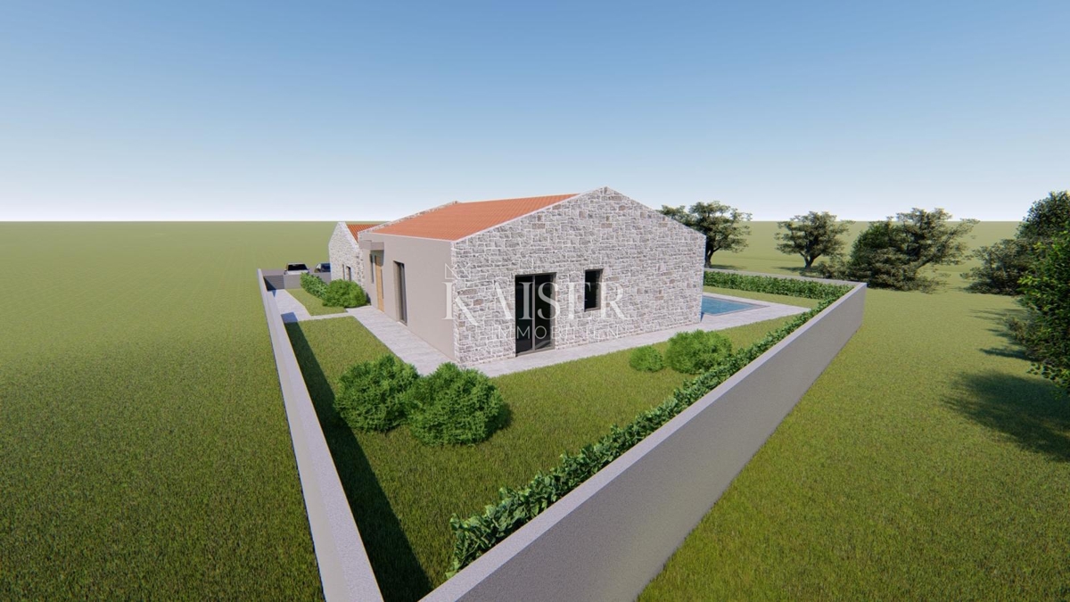 Istria, Visinada - casa bifamiliare con piscina
