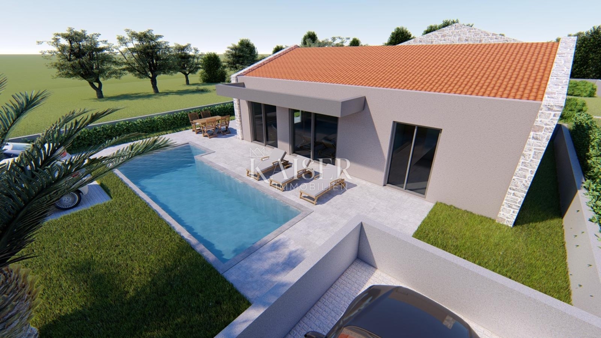 Istria, Visinada - casa bifamiliare con piscina