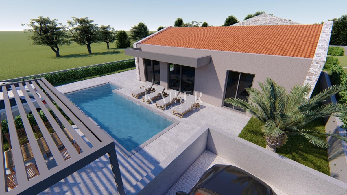 Istria, Visinada - casa bifamiliare con piscina