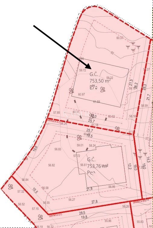 Земля під забудову Krk, 753,50m2
