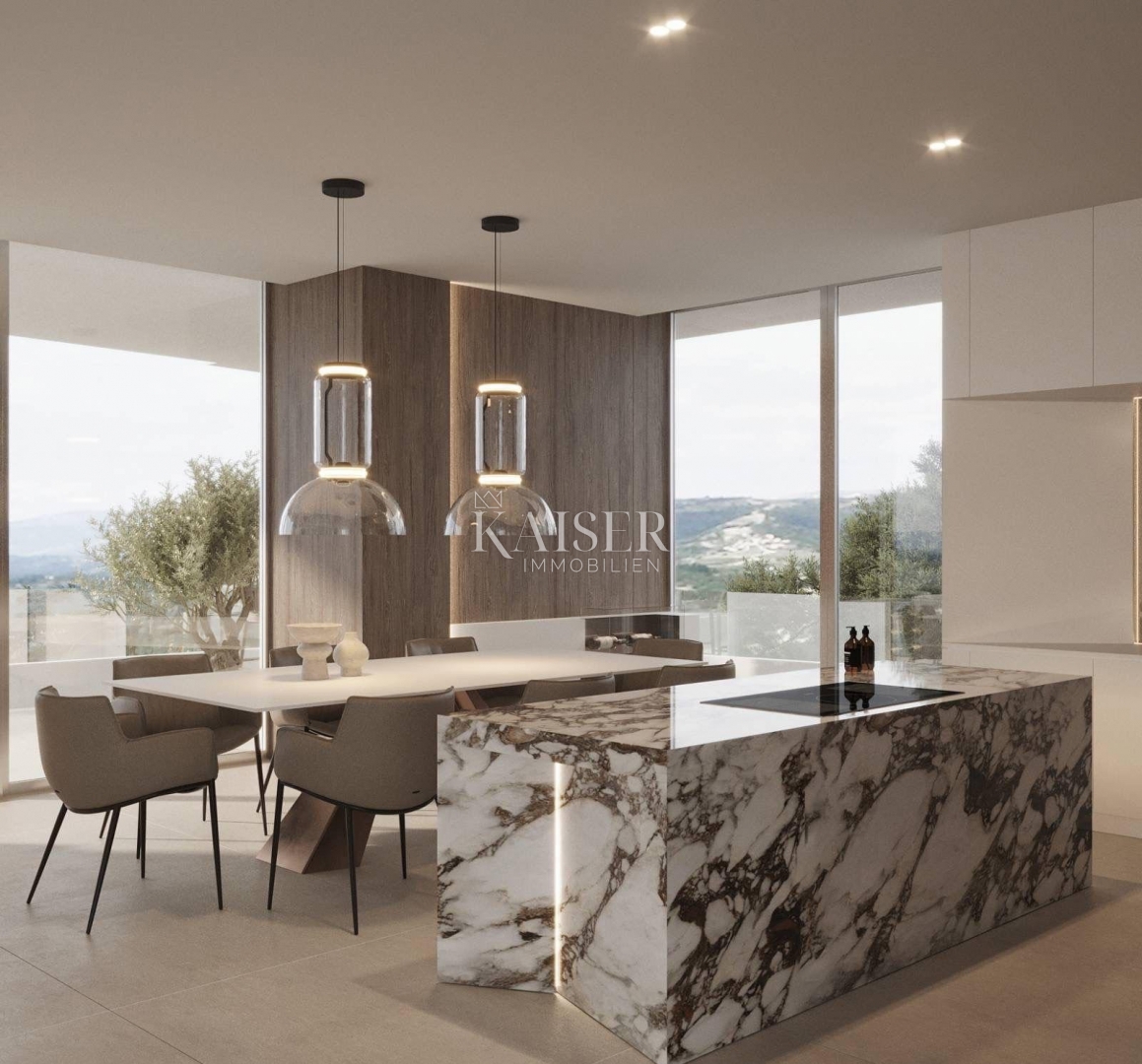 Istria, Plomin - villa moderna con vista panoramica sul Golfo del Quarnero