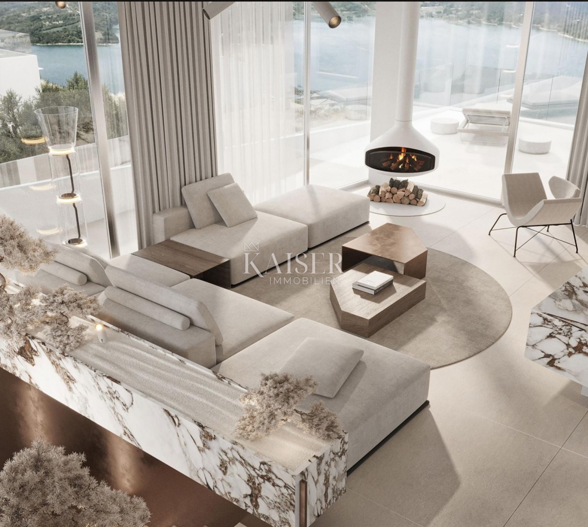 Istria, Plomin - villa moderna con vista panoramica sul Golfo del Quarnero